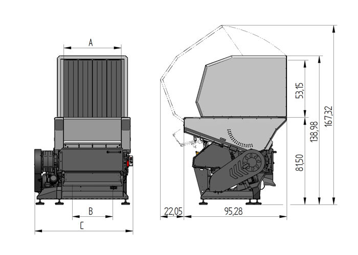 Raptor FlexiPUSH Dimensional drawing/layout