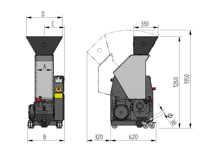 150 Series Dimensional drawing/layout